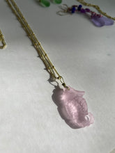 Bubblegum Seahorse Sea Glass Necklace