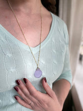 Lavender Sea Glass Seashell Necklace